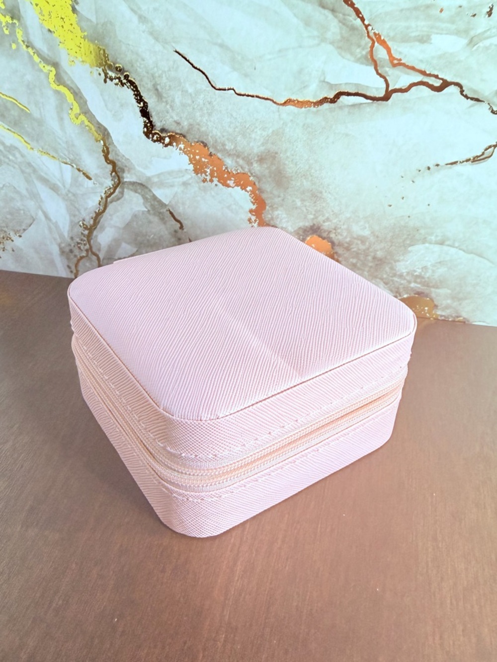 Compact Pink Jewelry Organizer Case - Picture 3 of 4